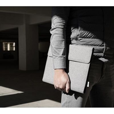 Портфолио А4 из RPET с отделением для ноутбука NotyFolio Eco, 20 л FSC бумаги, серый