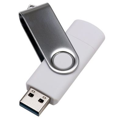 USB3.0/USB Type-C флешка на 32 Гб Квебек C, белый