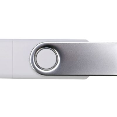 USB3.0/USB Type-C флешка на 32 Гб Квебек C, белый