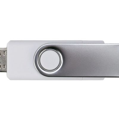USB3.0/USB Type-C флешка на 32 Гб Квебек C, белый