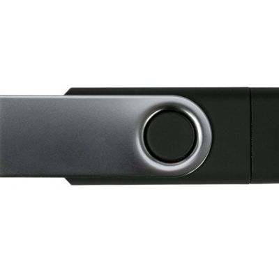 USB3.0/USB Type-C флешка на 32 Гб Квебек C, черный