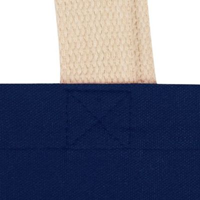 Сумка для шопинга Steady из хлопка с парусиновыми ручками, 260 г/м2, темно-синий