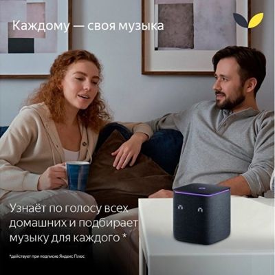 Умная колонка ЯНДЕКС Станция Миди с Алисой, с Zigbee, 24 Вт, цвет: черный (YNDX-00054BLK)