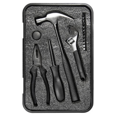 Набор инструментов Tools Baltimore черный 6 в 1 в пластиковом футляре