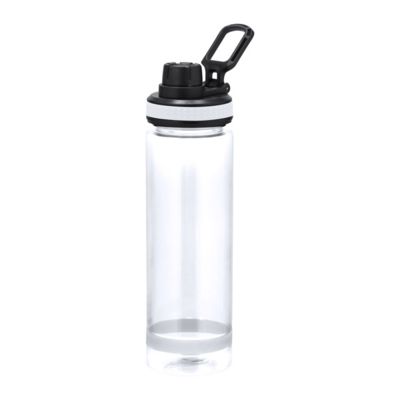Бутылка для воды Oslo, 700 мл, пластиковая, с силиконовым кольцом, белая