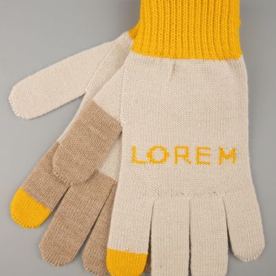 Перчатки вязаные Guanti на заказ, полушерсть, размер L/XL