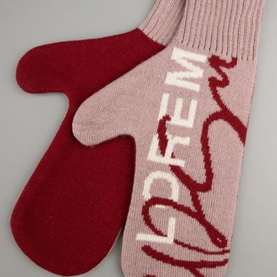 Варежки на заказ Mani, полушерсть, размер XL