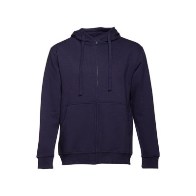 Толстовка мужская с капюшоном на молнии AMSTERDAM, темно-синий, 2XL, 50% хлопок, 50% п/э, 320 г/м2