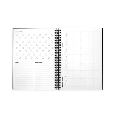 НАЧАЛЬНЫЙ НАБОР INFINITE PLANNER A5. В комплект входит A5 "бесконечный дневник", набор для чистки, маркер и держатель для маркера.