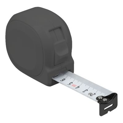 Рулетка Tools Standart, 5 метров, серая, пластиковая, с ремешком