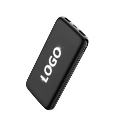 Внешний аккумулятор Kugo, 10000 mAh с подсветкой гравировки, черный
