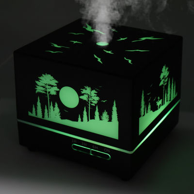 Светодиодный увлажнитель Wisdom с подсветкой гравировки, черный