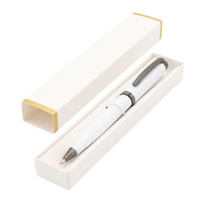 Ручка Betty в коробке Cradle белой с позолотой, белая