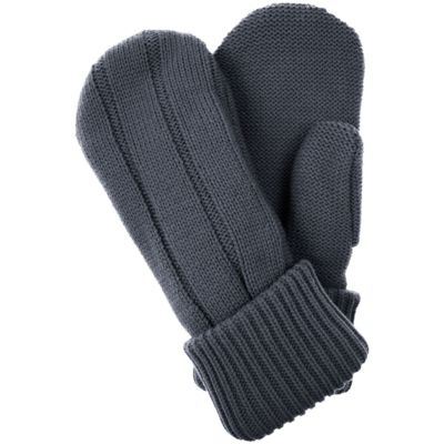 Варежки Knit Beat, серые (графит)
