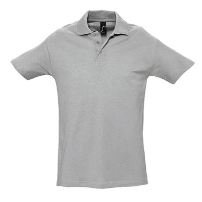 Рубашка поло мужская SPRING II, серый меланж, 2XL, 100% хлопок, 210/м2
