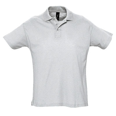 Рубашка поло мужская SUMMER II, светло-серый меланж, 2XL, 100% хлопок, 170 г/м2