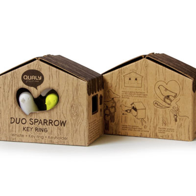 Держатель и брелок для ключей Duo Sparrow, черный