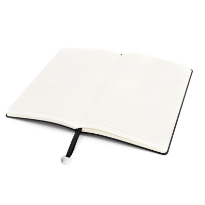 Блокнот A5 Officer в мягком переплёте с металлической биркой, чёрный