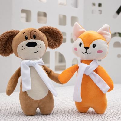 Мягкая игрушка Beastie Toys, собачка с белым шарфом