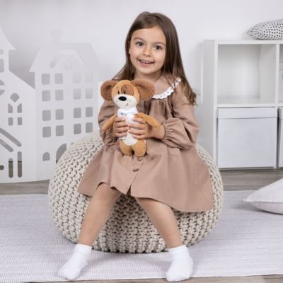 Мягкая игрушка Beastie Toys, собачка с белым шарфом