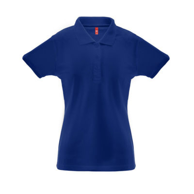 Рубашка-поло женская BERLIN WOMAN, к/р, синий, 2XL, 65% полиэстер, 35% хлопок, плотность 200 г/м2