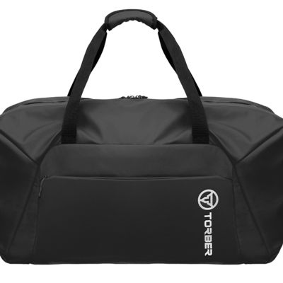 Сумка дорожная TORBER Mobi, чёрная, полиэстер 900D с PU покрытием, 65 х 37 х 34 см