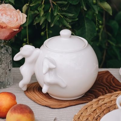 Сахарница с кроликами (NEW), 1000 мл, Белый