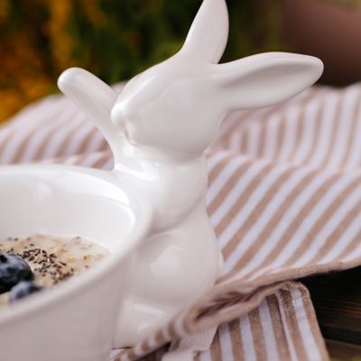 Мисочка с кроликом, 500 мл, Белый