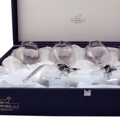 Комплект бокалов для красного вина 6 шт  UVA BLACK в подарочной упаковке 