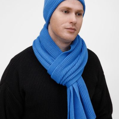 Шарф Nobilis Mono, ярко-синий