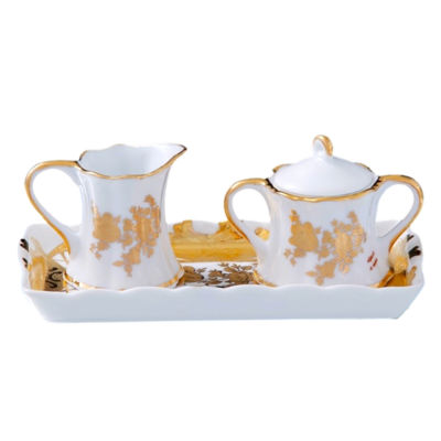 Набор &quot;Мелисса&quot; (молочник и сахарница на блюдце), 17 * 8,5 *7 см 167379