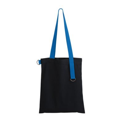 Шоппер Superbag black (чёрный с голубым)