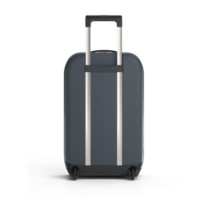 Чемодан складной Rollink Vega II 55x40x20 см, 2 колеса, серо-синий