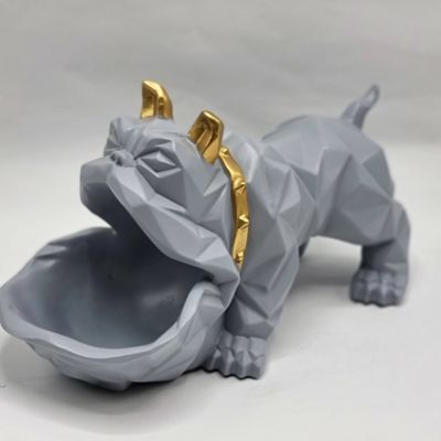 Статуэтка хранитель Бульдог, серый