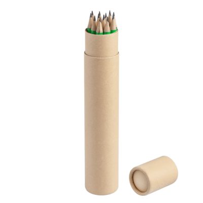 Тубус FORTE с 12 карандашами зелеными WOOD COLOR