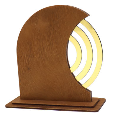 Вечный календарь из дерева TimeLore, коричневый / золотой