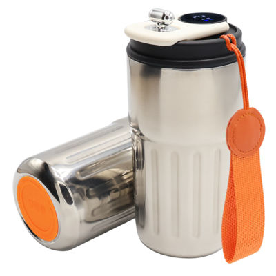 Термокружка Ashly To Go, серебристая/оранжевая