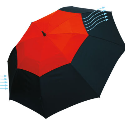 Зонт из стекловолокна MONSUN, черный, красный