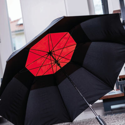 Зонт из стекловолокна MONSUN, черный, красный