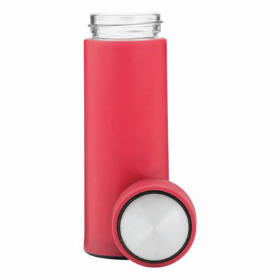 Стеклянная питьевая бутылка ELEGANT DRINK, розовая