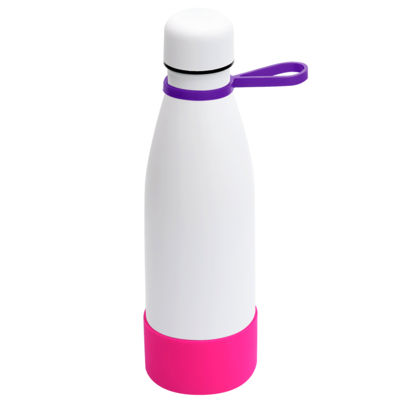 Термобутылка герметичная вакуумная Olivia To Go, белый/фиолетовый/розовый