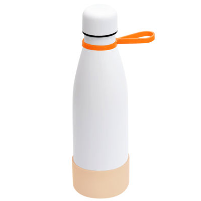 Термобутылка герметичная вакуумная Olivia To Go, белый/оранжевый/бежевый