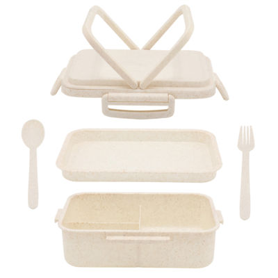 Ланчбокс (контейнер для еды) Inar из пшеничного волокна, бежевый.