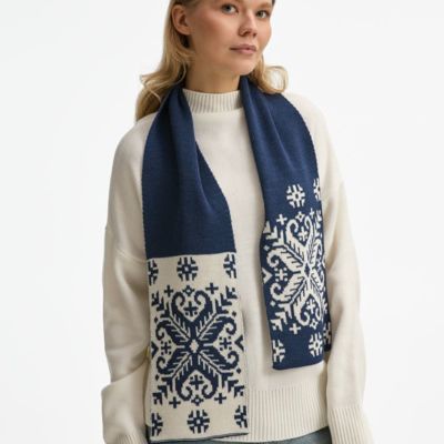 Шарф Wintertude M, синий с белым