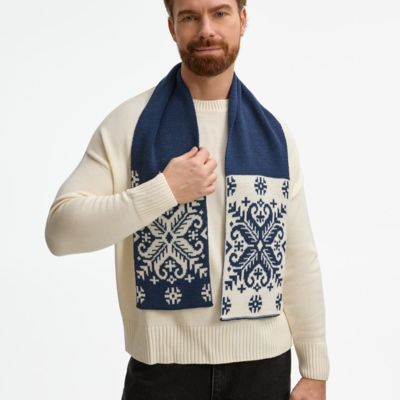 Шарф Wintertude M, синий с белым