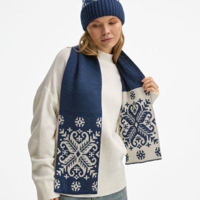 Шарф Wintertude M, синий с белым