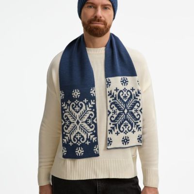 Шарф Wintertude M, синий с белым