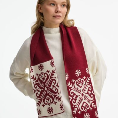Шарф Wintertude M, красный с белым