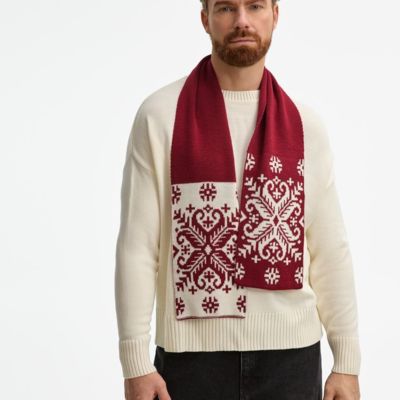 Шарф Wintertude M, красный с белым