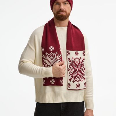 Шарф Wintertude M, красный с белым